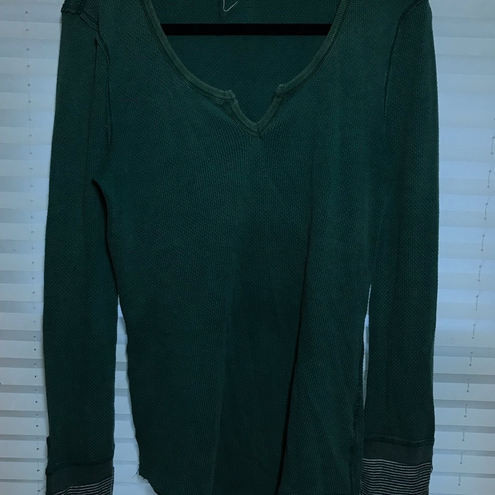 Dark green free people top
